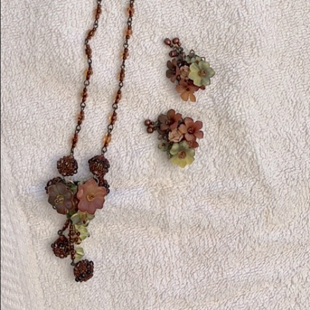 Colleen Toland necklace and matching earrings.